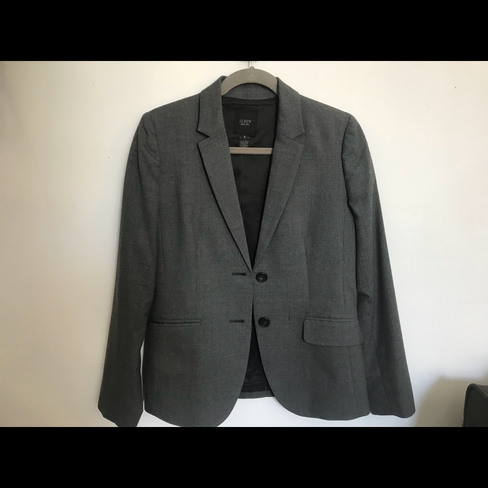 J crew charcoal blazer - size 6